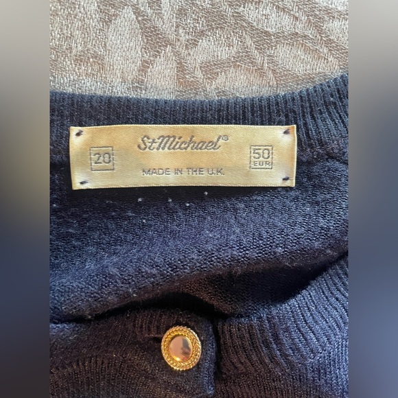 Vintage Navy Cardigan with Gold Buttons - Picture 4 of 8
